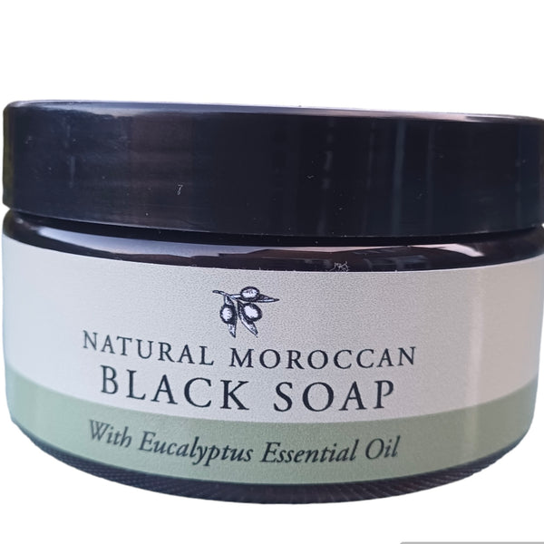 Moroccan Black Olive Soap Infused with Eucalyptus Oil 200g