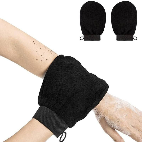 Moroccan Kessa Body Exfoliating Mitt & Glove - Removes Dead Skin, Ingrown Hair, and Fake Tan - Smooths and Clears Blemishes And The Appearance Of Dark Spots Leaving Skin Radiant