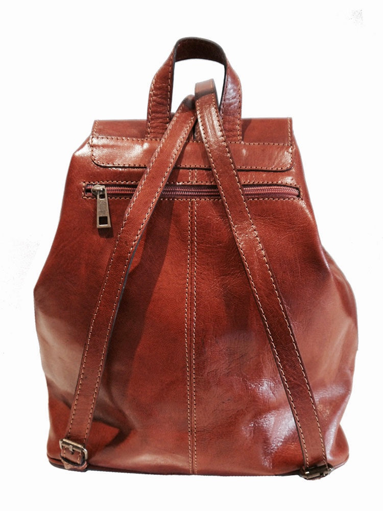 Vintage Style  Hand-made Genuine Leather Backpack