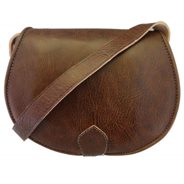 Vintage style, Leather Saddle Handbag