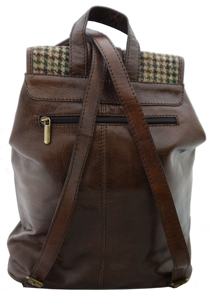 Leather and Tweed Backpack