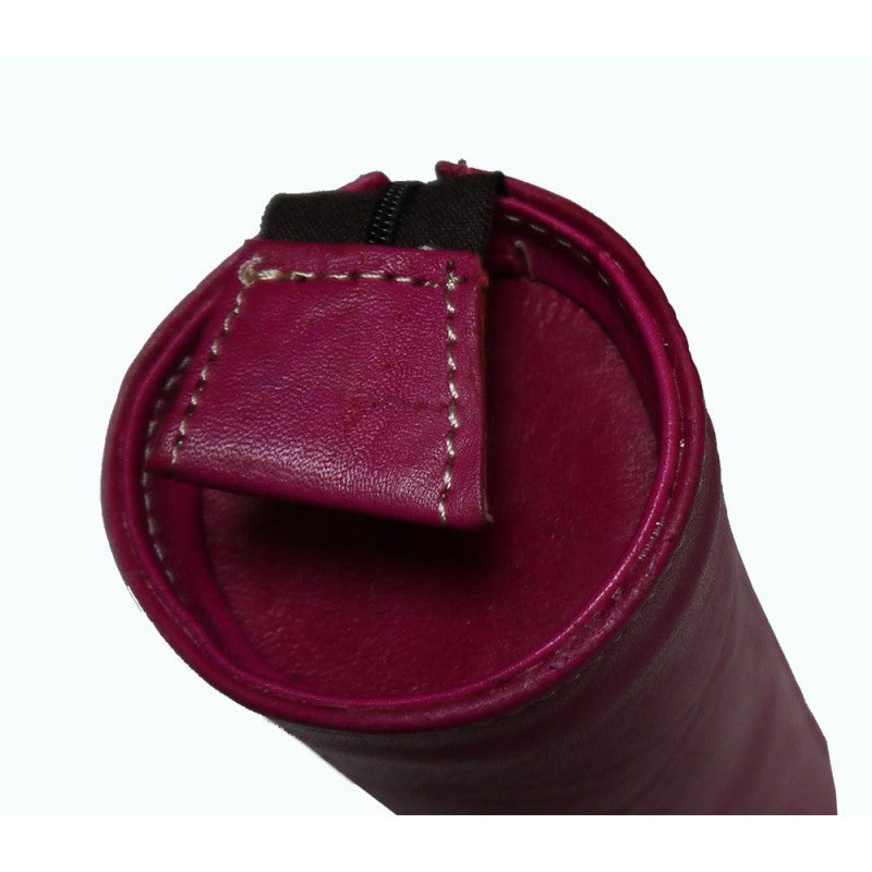 Medium Leather pencil case or make up bag