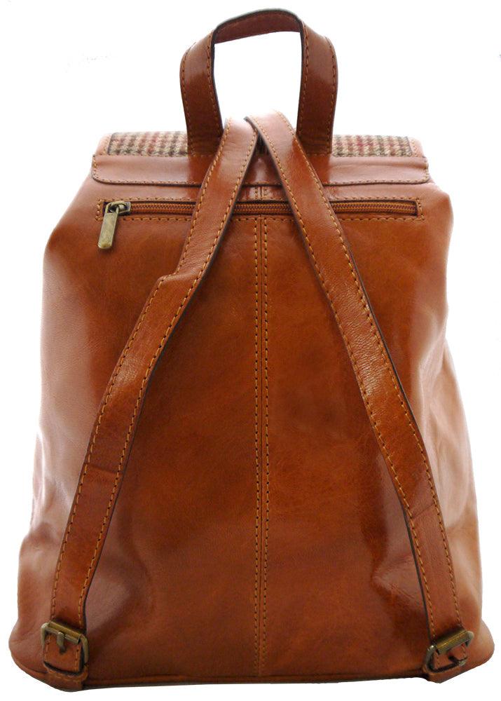 Leather and Tweed Backpack - Truly Moroccan